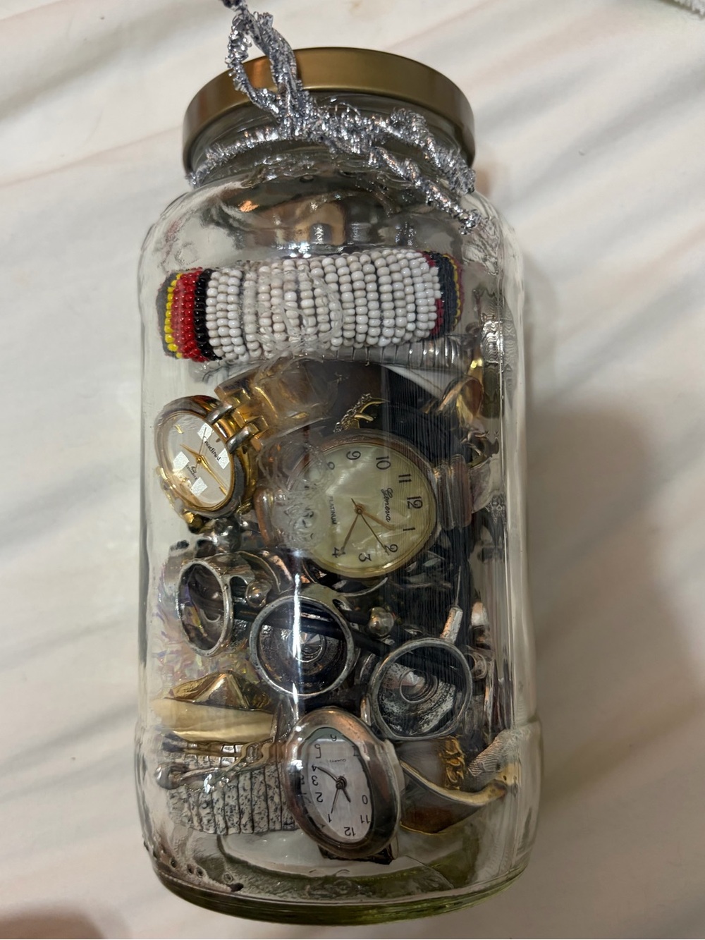 Mystery Jewelry Jar - Vintage Costume, Watches